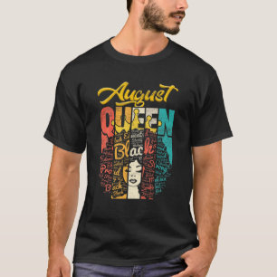 Camiseta Aniversário, Junta, Nascer Da Rainha Em Agosto, Mu