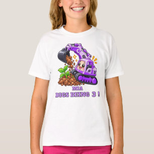 Camiseta Aniversário kawaii roxo personalizado