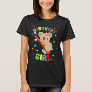 Camiseta Aniversário Koala Bear Cute Part Para Crianças -