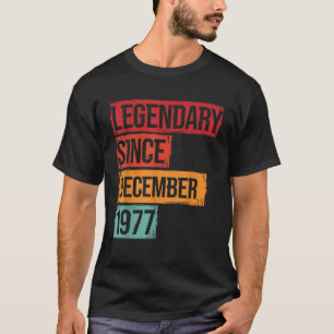 Camiseta Aniversário Legendário Desde Dezembro De 1977
