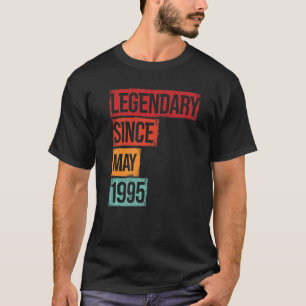 Camiseta Aniversário Legendário Desde Maio De 1995