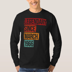 Camiseta Aniversário Legendário Desde Março De 1966