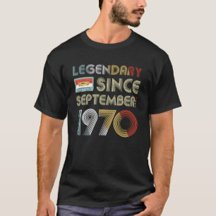 Camiseta Aniversário legendário do vintage desde setembro