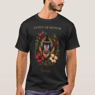 Camiseta Aniversário Marco Botânico Mandril Elegante
