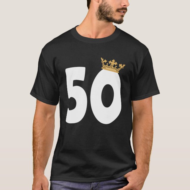 Camiseta Aniversário, Meninas 50ª Festa 50 Anos Coroa De Di (Frente)