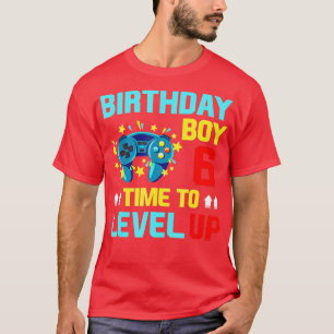 Camiseta Aniversário Menino 6 6 Anos Videos games Dotados C