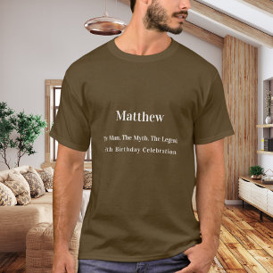 Camiseta Aniversário mito lenda nome da lenda diversão marr