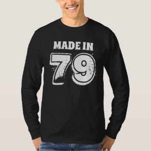 Camiseta Aniversário moderno feito em 79 tipografia