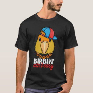 Camiseta Aniversário não é fácil, papagaio branco.