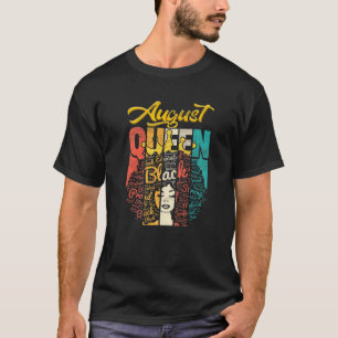 Camiseta Aniversário Nascer Da Dona Rainha Em Agosto Menin