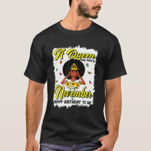 Camiseta Aniversário Nascer Da Rainha No Dia Junho Em Novem