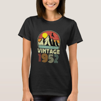 Camiseta Aniversário Nascido Em 1952 Vintage