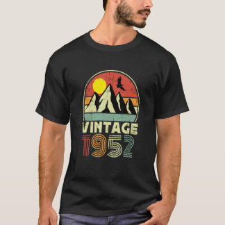 Camiseta Aniversário Nascido Em 1952 Vintage