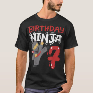 Camiseta Aniversário Ninja 7 Anos De Idade Karate Kids 7 Bi