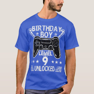 Camiseta Aniversário Nível 9 Desbloqueado 9º Aniversário Ví