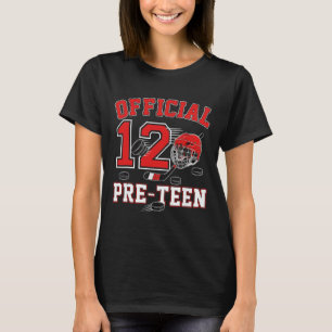 Camiseta Aniversário Oficial de 12 Anos de Pré-adolescente
