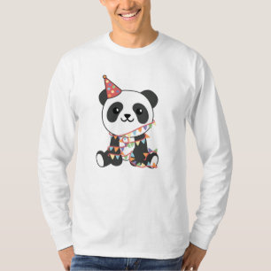 Camiseta Aniversário Panda Para Crianças Um Aniversário