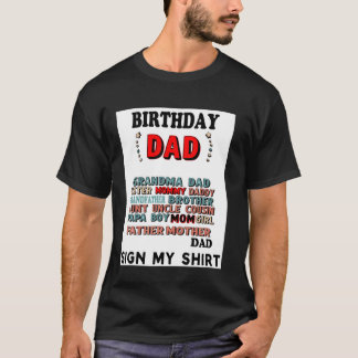 Camiseta Aniversário Papai É Sinal Engraçado Meu Gráfico