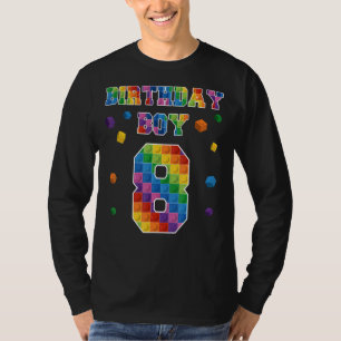 Camiseta Aniversário Para Menino De 8 Anos Edifício De Cria