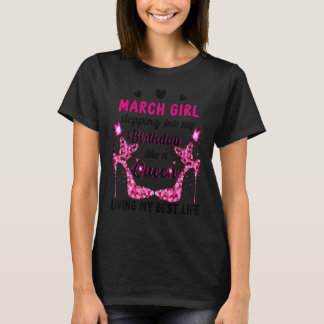 Camiseta Aniversário Para Mulheres Nascidas em Março Rainha