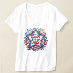 Camiseta Aniversário Patriótico de 250 Anos em 4 de Julho