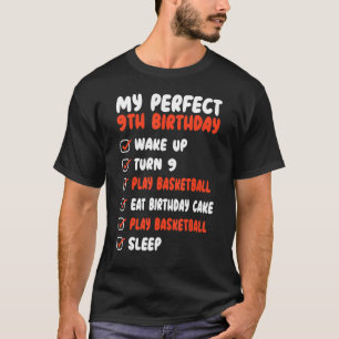 Camiseta aniversário perfeito para o jogador de basquetebol