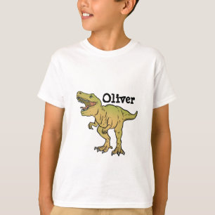 Camiseta Aniversário Personalizado de Dinossauro T-REX para