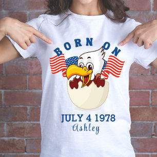 Camiseta Aniversário personalizado em 4 de julho