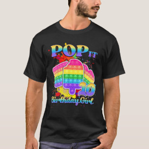 Camiseta Aniversário Pop De 10 Anos De Idade Pop De 10 Anos