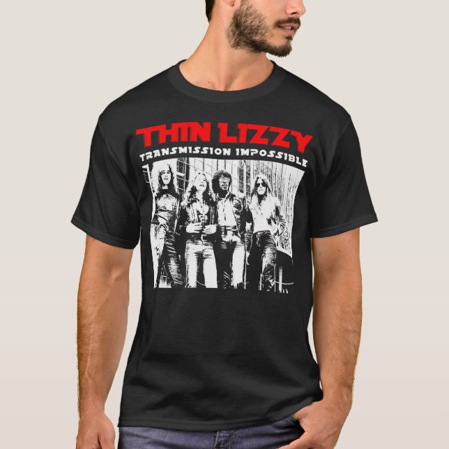 Camiseta Aniversário Presente Thin Lizzy Crewneck (Frente)