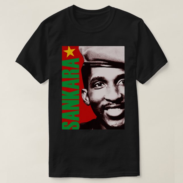 Camiseta Aniversário Presente Thomas Revolucionário Sankara (Frente do Design)