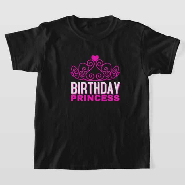 Camiseta Aniversário Princesa Tiara T-Shirt (Postura )