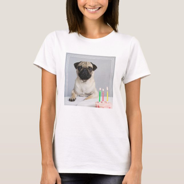 Camiseta Aniversário Pug (Frente)