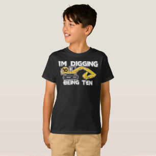 Camiseta Aniversário que do miúdo o décimo eu estou