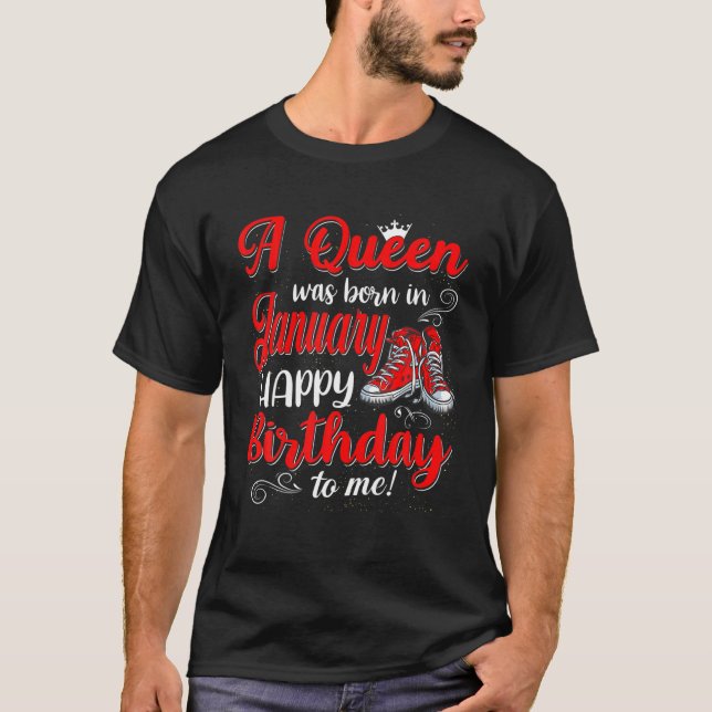 Camiseta Aniversário, Rainha Bonita Engraçado Qualquer Idad (Frente)