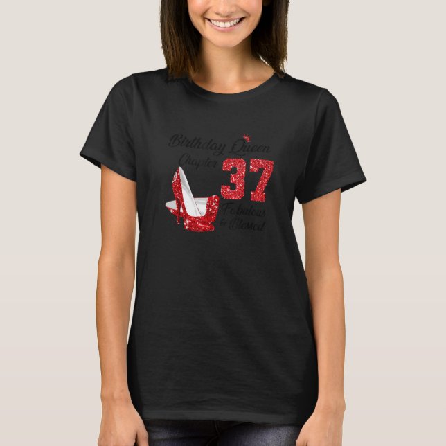 Camiseta Aniversário Rainha Capítulo 37 Fabuloso E Abençoad (Frente)