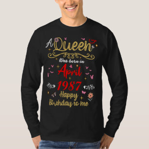 Camiseta Aniversário Rainha desde abril de 1987
