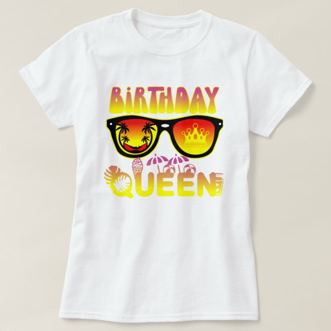 Camiseta Aniversário Rainha Design (Frente do Design)
