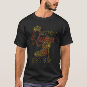 Camiseta Aniversário Rainha Est 1959 Calçados Rainha Coroa 