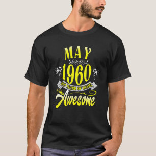 Camiseta Aniversário Rainha MAIO De 1960 60 Anos De Ser In
