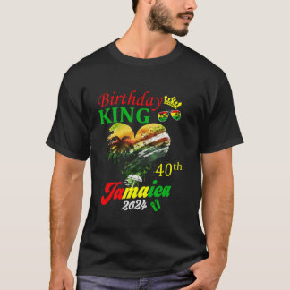 Camiseta Aniversário Rei Jamaica 40 Férias jamaicanas