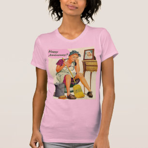 Camiseta Aniversário retro da dona de casa