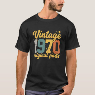 Camiseta Aniversário Retro Peças Originais Vintage 1970