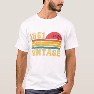 Camiseta Aniversário Retro Vintage Pôr do Sol 1961