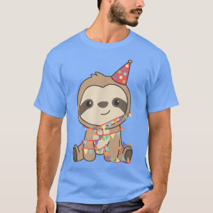 Camiseta Aniversário Sloth Para Crianças Um Alojamento De A