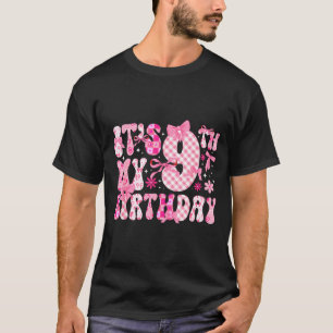 Camiseta Aniversário Temático Coquette 9 anos Menina Nove A