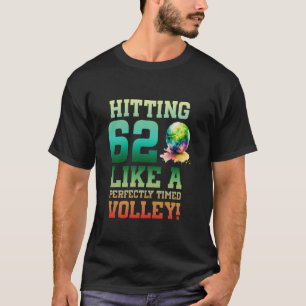 Camiseta Aniversário, Tênis, 62 Anos, Jogador De Tênis Bi