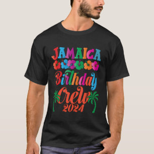 Camiseta Aniversário Tripulação Jamaica 2024 Férias Familia