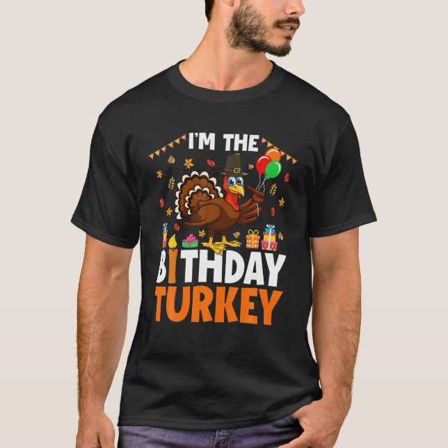 Camiseta Aniversário Turquia Ação de Graças Correspondente  (Frente)