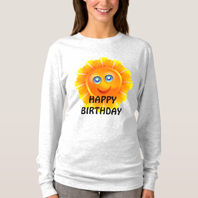 Camiseta ANIVERSÁRIO: Vinheta de aniversário sunshine (Frente)